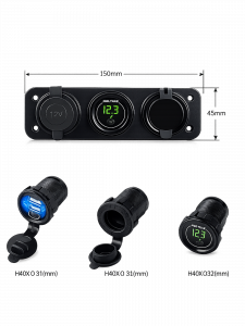 TDS TS-CAU48 Зеленый Разветвитель авто (Врезной)